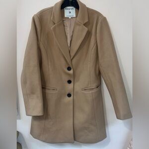 Allegra K Camel Blazer with Black Buttons